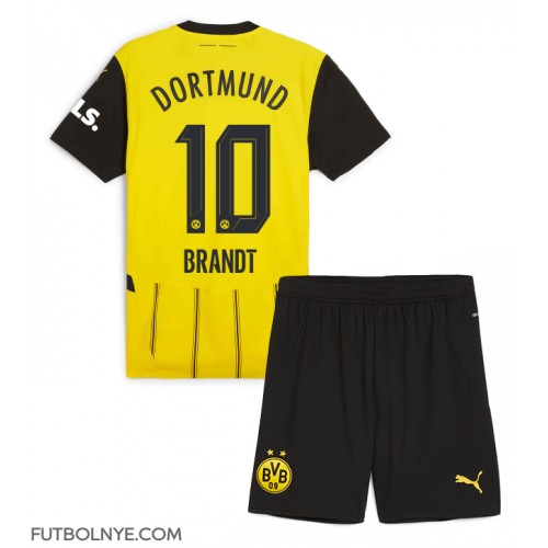 Camiseta Borussia Dortmund Julian Brandt #10 Primera Equipación para niños 2024-25 manga corta (+ pantalones cortos)